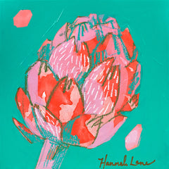 Spring Artichoke Aqua and Pink