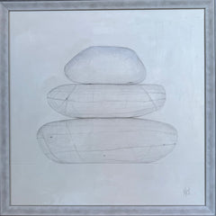 Silver + Gold Stacked Stones