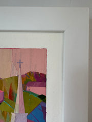 Pink Church with Trees