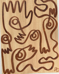 Mini Fingers and Faces in Tan and Brown