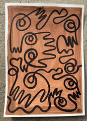 Fingers and Faces in Brown and Black