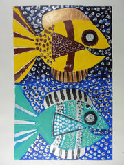 Yellow & Turquoise Fish