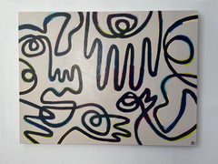 Fingers & Faces in White Black & Rainbow