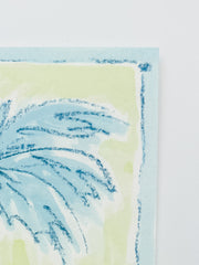 Mini Toile Palm No. 2 (blue & lime)