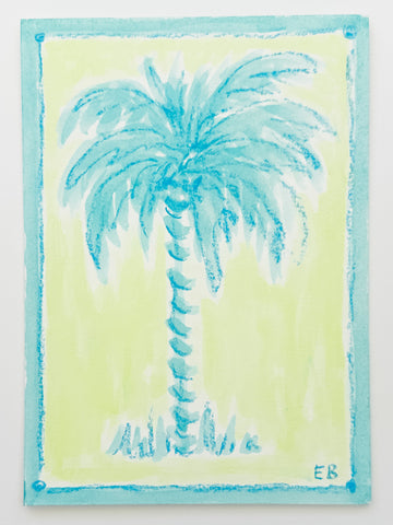 Mini Toile Palm No. 8 (aqua & lime)