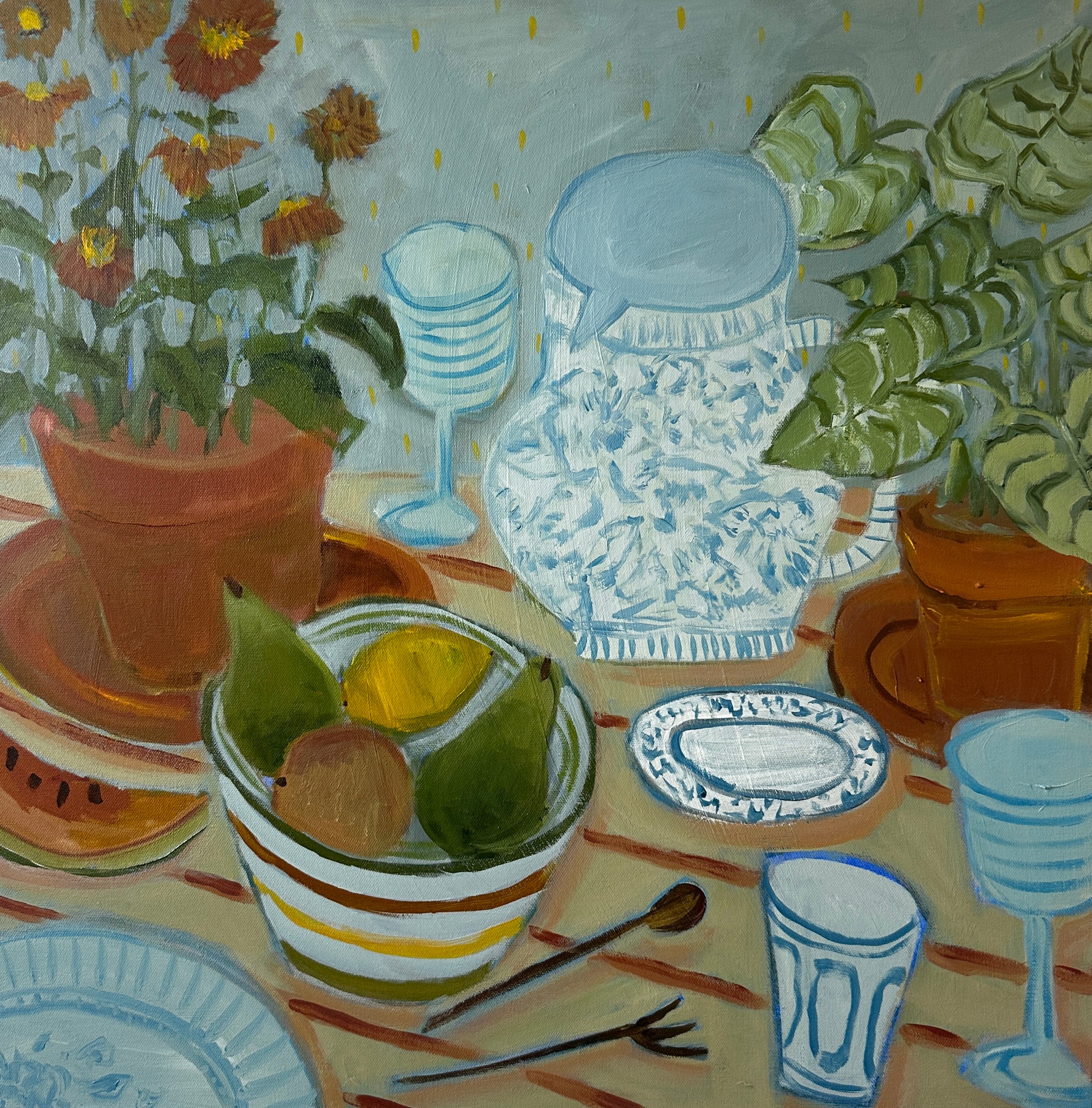 Teal Colored Glasses