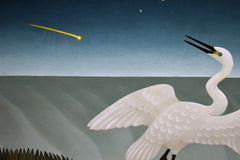 Quiet Nocturne, Egret with Head Turned