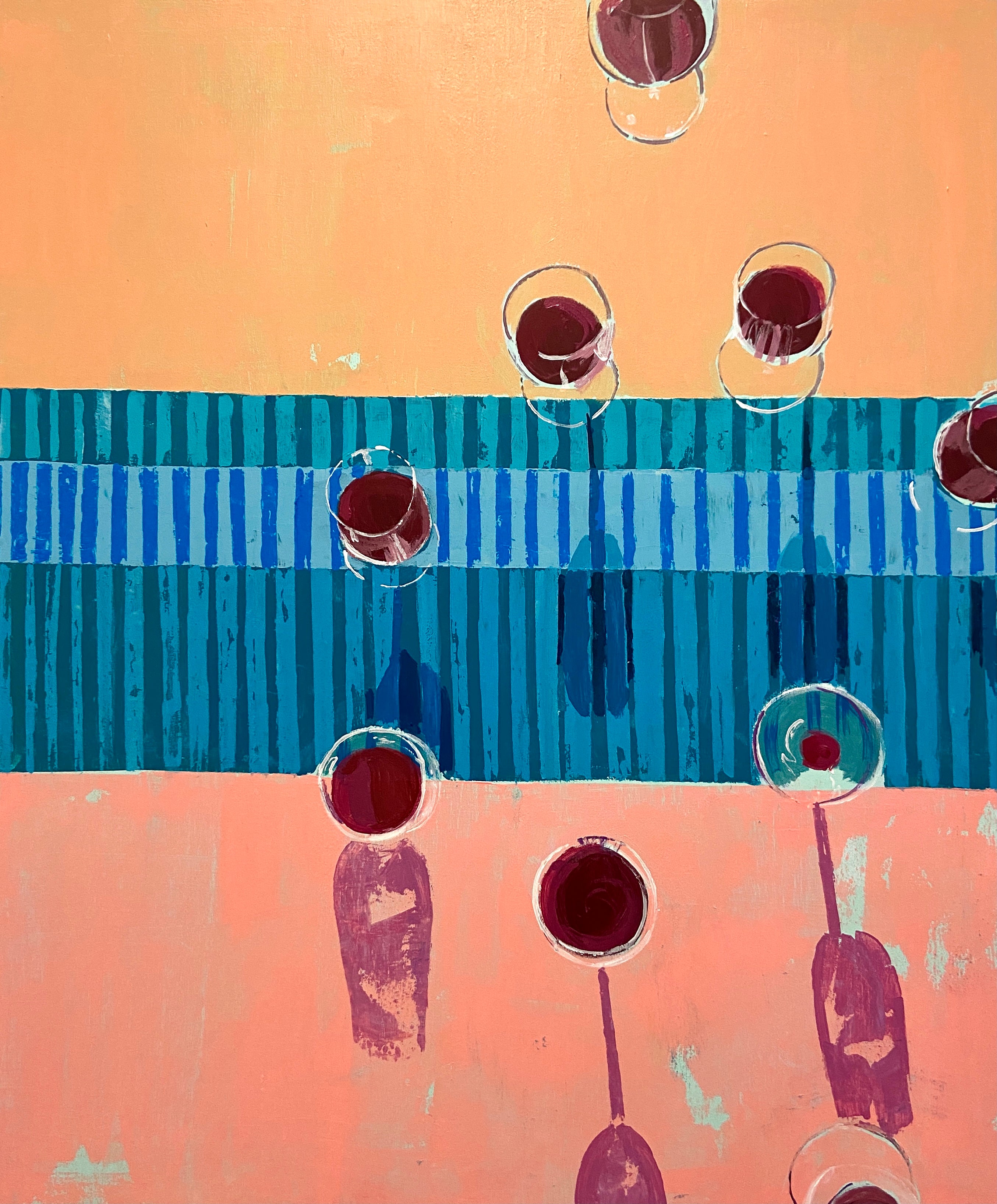 Colorblock Red Wine