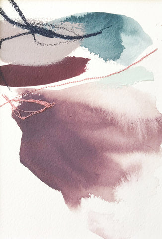 Color Study in Mauve and Antique Turquoise