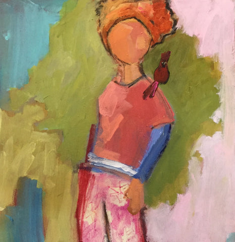 Red Bird and Pink Pants