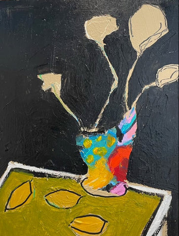 Three Lemons and a Vase